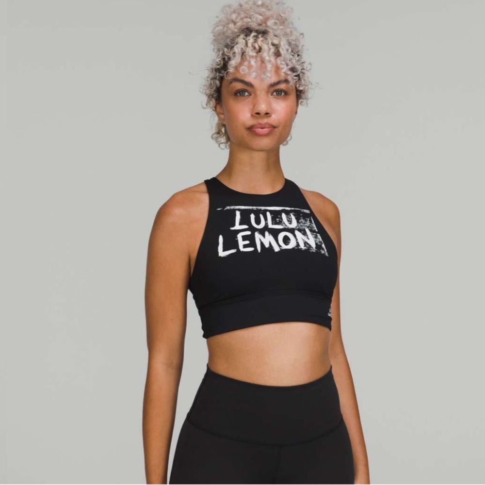 Lululemon Athletica Ed Curtis Black High-Neck Longline Bra